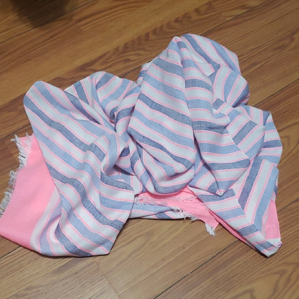 Talbot Striped Pink and Gray Nautical Scarf